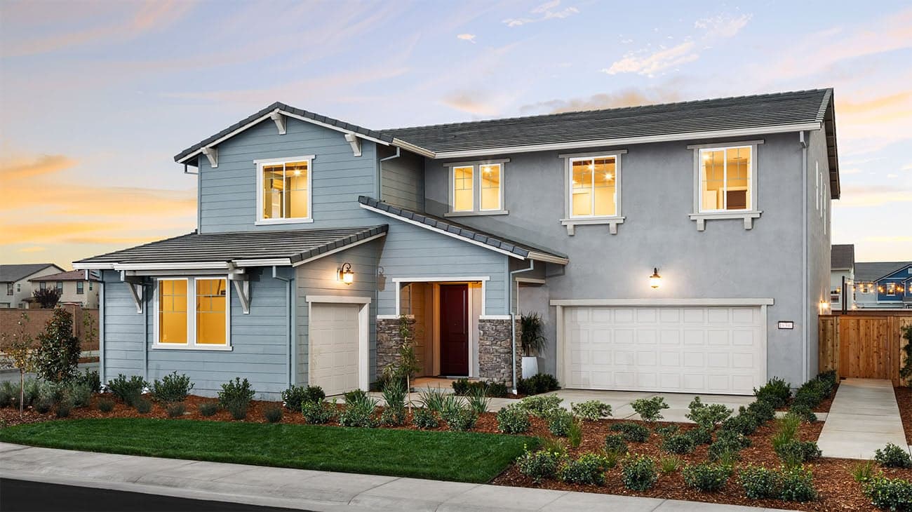Exterior Front at Plan 3, The Residences at Arbor Ranch